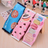 Maxbell Creative Cute Cookie Nut Macaroon Pattern Pencil Pen Case Makeup Bag Zipper Pouch Stationery  for Boys Girls Adult School Apply