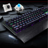 Maxbell 104 Keys K-26 Ergonomic Backlit Gaming Mechanical USB Wired Keyboard Silver