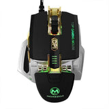 Maxbell 4000DPI 7D USB Wired Computer PC Mechanical Gaming Mouse LED Backlight Black