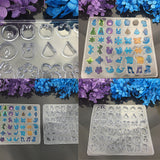 Maxbell DIY Assorted Shape Silicone Earring Mold For Epoxy Resin Jewelry Making