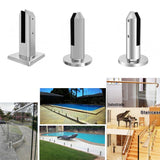 Maxbell Glass Pool Deck Fencing Fence Spigot Bracket Post Clamp for Frameless Garden Balustrade