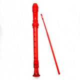 Maxbell Durable 8-hole Translucent Recorder Clarinet for Kids Musical Toy 329mm Red