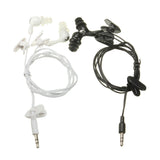 Maxbell 3.5mm In-Ear Sport Waterproof Swimming Diving Swivel Clip Earbud Earphone Headset Stereo Headphones Kit For MP3 MP4 iPod Player  White