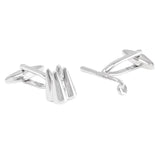 Maxbell Mens Silver Cufflink Fench Shirt Cuff Links Suit Button Pins Business Party