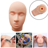 Maxbell Silicone Training Mannequin Manikin Head Eyelash Extension Makeup Massage Practice Model