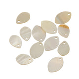 Maxbell 12 Pieces MOTHER OF PEARL Shell Charm Beads Large&Small Oval for Jewelry Pendant Making