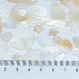 Maxbell 12 Pieces MOTHER OF PEARL Shell Charm Beads Large&Small Oval for Jewelry Pendant Making