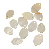 Maxbell 12 Pieces MOTHER OF PEARL Shell Charm Beads Large&Small Oval for Jewelry Pendant Making