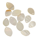 Maxbell 12 Pieces MOTHER OF PEARL Shell Charm Beads Large&Small Oval for Jewelry Pendant Making