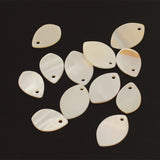 Maxbell 12 Pieces MOTHER OF PEARL Shell Charm Beads Large&Small Oval for Jewelry Pendant Making