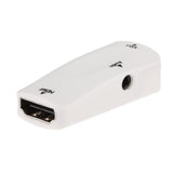 Maxbell HDMI Female to VGA Male Converter Adapter w/ 3.5mm Audio Cable for PC HDTV Desktop White