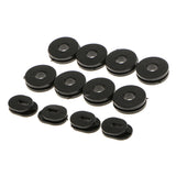 Maxbell 12pcs Bracket Side Cover Grommet for Motorcycle Car GS125 Black