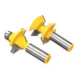 Maxbell 2Pieces 1/2'' Shank Router Bit Set 120 Degree Woodworking Groove Chisel Cutter Tool