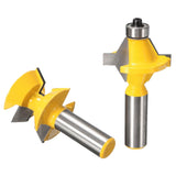 Maxbell 2Pieces 1/2'' Shank Router Bit Set 120 Degree Woodworking Groove Chisel Cutter Tool