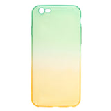 Maxbell Gradual Colorful Case Gradient Change Color Phone Lightweight Cover Translucent Shock Absorbing Flexible TPU for iPhone 6 6S 4.7 Inch Green and Yellow