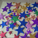 Maxbell 1 Pack Colorful Self Adhesive Star Shaped Foam Glitter Stickers Scrapbooking for Kid Craft