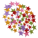 Maxbell 1 Pack Colorful Self Adhesive Star Shaped Foam Glitter Stickers Scrapbooking for Kid Craft