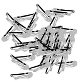 Maxbell 50 Pieces 5cm Sliver Metal Hairpins Hair Clips Snap Barrette Water Drop Design