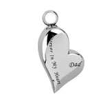 Maxbell Dad Forever in My Heart Stainless steel Cremation Ash Urn Keepsake Pendant Necklace