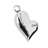 Maxbell Dad Forever in My Heart Stainless steel Cremation Ash Urn Keepsake Pendant Necklace