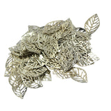 Maxbell 100pcs Vintage Filigree Leaf Pendant For Necklace Jewelry Making