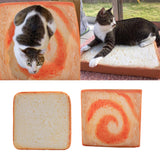 Maxbell Creative Toast Bread Cushions for Cats and Small Dogs Pets Mat Sleep Soft Mattress Pad Kittens Vivid Bed