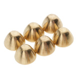 Maxbell 6 Pieces Brass Spike Cone Studs Rivets Press Pins DIY Leather Crafts 12x9 mm