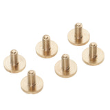 Maxbell 6 Pieces Brass Spike Cone Studs Rivets Press Pins DIY Leather Crafts 12x9 mm