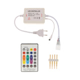 Maxbell 220V High Voltage LED Light Strip Light Controller RGB LED RF Remote Control with Music Modes- EU Plug