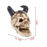 Maxbell 3D Resin Skull Monster with Horn Spider Ornament Party Decorative Handcraft