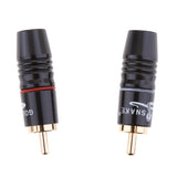 Maxbell 2X Copper AV RCA Plug Audio Cable Male Connector Gold Plated Hi-Fi Loud