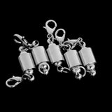 Maxbell 5 Sets Silver Plated Brass Connector Mgnetic Clasps Jewelry Findings 13x7mm