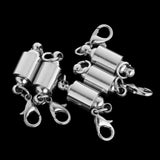 Maxbell 5 Sets Silver Plated Brass Connector Mgnetic Clasps Jewelry Findings 13x7mm