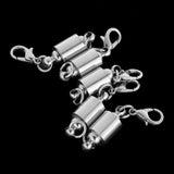 Maxbell 5 Sets Silver Plated Brass Connector Mgnetic Clasps Jewelry Findings 13x7mm