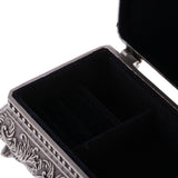 Maxbell Retro Rectangle Jewelry Box Flower Sculpture Trinkets Chest Jewelry Case