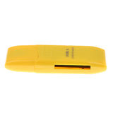 Maxbell 2-in-1 USB 2.0 OTG Multi Memory Card Reader for MicroSD SD SDHC SDXC Yellow