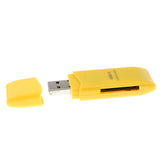 Maxbell 2-in-1 USB 2.0 OTG Multi Memory Card Reader for MicroSD SD SDHC SDXC Yellow