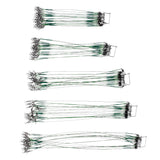 Maxbell 100Pcs Fishing Leader Fishing Wire With Snap and Swivel Line Stainless Steel