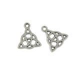 Maxbell 50 Pieces Tibetan Silver Triangle Celtic Knot Jewelry Making Charms Pendant