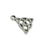 Maxbell 50 Pieces Tibetan Silver Triangle Celtic Knot Jewelry Making Charms Pendant