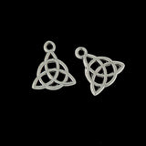 Maxbell 50 Pieces Tibetan Silver Triangle Celtic Knot Jewelry Making Charms Pendant