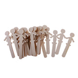 Maxbell Pieces of 32 Handmade Wooden Dolls Bride Groom Wedding Party Cake Toppers DIY Craft