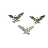 Maxbell 50 Pieces Tibetan Silver Hawk Eagle Bird Flying Charms Pendants Jewelry DIY