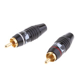 Maxbell 2pcs RCA Male Plug Solder Audio Video Cable Cord Adapters Connector