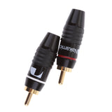 Maxbell 2pcs RCA Male Plug Solder Audio Video Cable Cord Adapters Connector