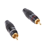 Maxbell 2pcs RCA Male Plug Solder Audio Video Cable Cord Adapters Connector