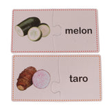 Maxbell 30 Sets Vegetables Cognitive Card Puzzles Self-Correcting Jigsaw Baby Learning Funny Toy Games