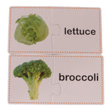 Maxbell 30 Sets Vegetables Cognitive Card Puzzles Self-Correcting Jigsaw Baby Learning Funny Toy Games