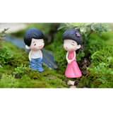 Maxbell 2 pairs Boys and Girls Mini Statue Bonsai Fairy Garden Micro Landscape Decor