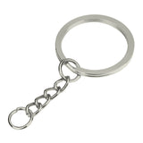 Maxbell 30 Pieces Alloy Split Keyring with Chains 28mm